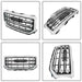 DURAFORCE Front Upper Grille For GMC Sierra 1500 16-2018 19 Chrome Grill Horizontal Billet