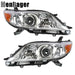 DURAFORCE Headlight Halogen Headlamps Assembly For 2011-2020 Toyota Sienna Right&Left Side