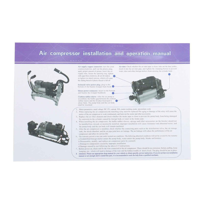 DURAFORCE Air Suspension Compressor w/Solenoid Valve Block For BMW X5 F15/F85 X6 F16/F86