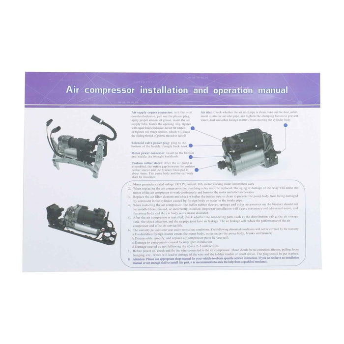 DURAFORCE Air Suspension Compressor w/Solenoid Valve Block For BMW X5 F15/F85 X6 F16/F86