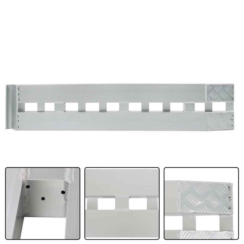 DURAFORCE 60''×12'' 2 Pcs Ramps Aluminum Ramps Car Trailer Truck Hook end 1 Pair