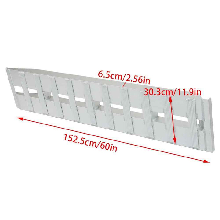 DURAFORCE 60''×12'' 2 Pcs Ramps Aluminum Ramps Car Trailer Truck Hook end 1 Pair