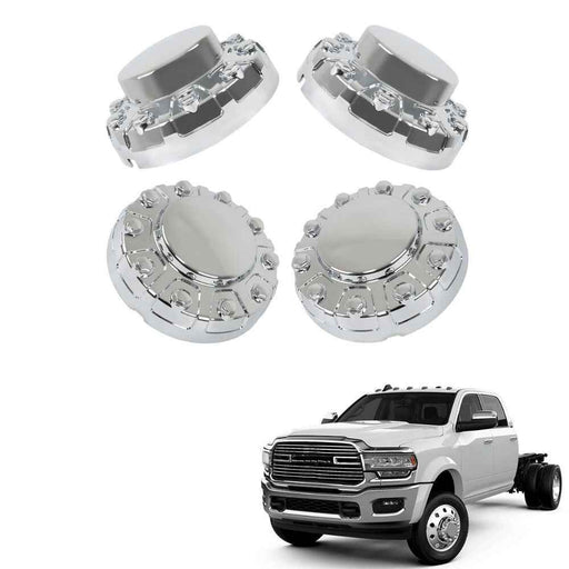 DURAFORCE 4Pcs Two Front&Two Rear Wheel Center Hub Caps For Dodge Ram 4500 5500 2019-2021