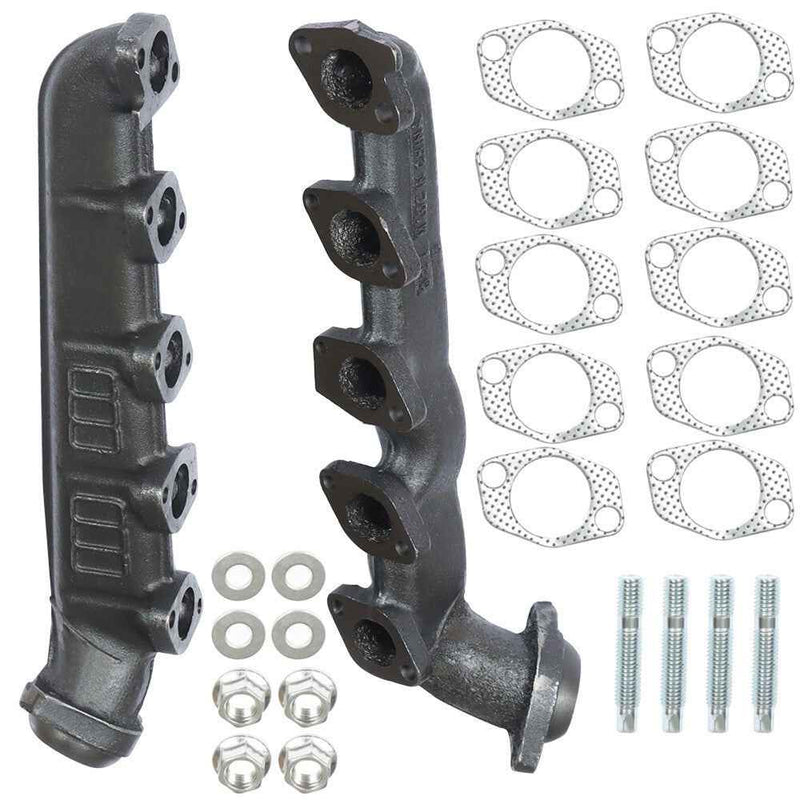 DURAFORCE For 2000/2001/2002-2013 Ford F-Series E350 E450 6.8L LH+RH Exhaust Manifold Set