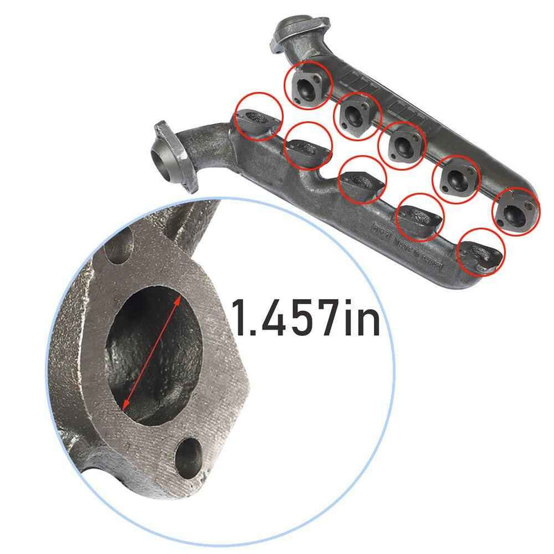 DURAFORCE For 2000/2001/2002-2013 Ford F-Series E350 E450 6.8L LH+RH Exhaust Manifold Set