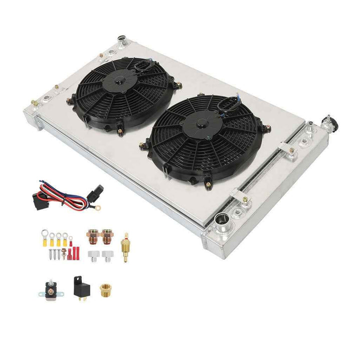 DURAFORCE 3Row Radiator+Shroud+Electric Fan For 1988-99 Chevy GMC C/K 1500 2500 3500