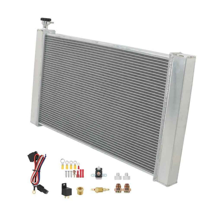 DURAFORCE 3Row Radiator+Shroud+Electric Fan For 1988-99 Chevy GMC C/K 1500 2500 3500