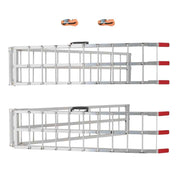 DURAFORCE For Truck Motorcycle Lawn Mower 2pcs ATV UTV 7.5' Aluminum Folding Loading Ramps