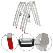 DURAFORCE For Truck Motorcycle Lawn Mower 2pcs ATV UTV 7.5' Aluminum Folding Loading Ramps