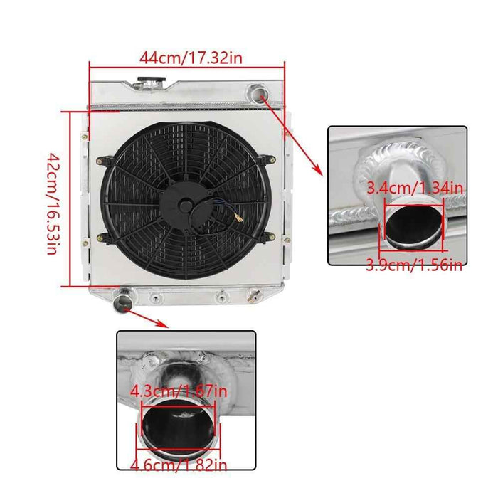 DURAFORCE Radiator+Shroud Fan 3 Row For Falcon Ranchero Mustang 1960-66 Comet 1961-65 AT