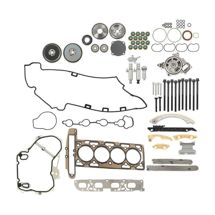 DURAFORCE For GM Buick 2.2 2.4 Timing Chain Gear Kit Head Gaskets Bolts Kit Water Pump