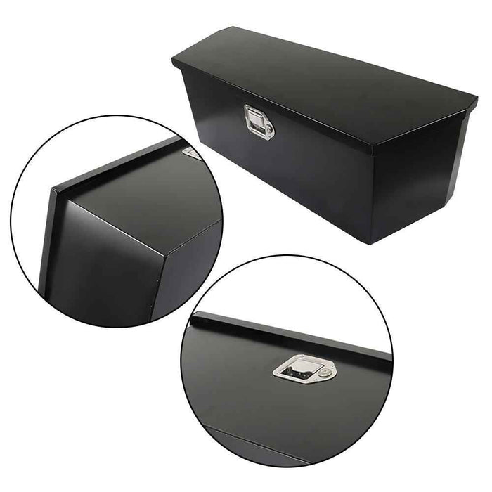 DURAFORCE 35Inch BLACK STEEL TRAILER TONGUE TOOL BOX 35'' x 12.2'' x 11.8''FOR UNIVERSAL