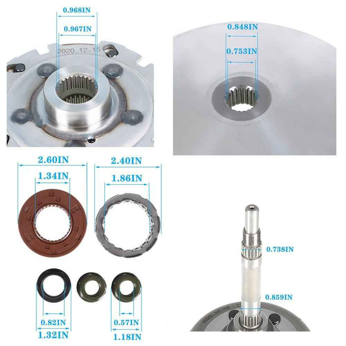 DURAFORCE For Yamaha Rhino 660 Grizzly Wet Clutch Housing Sheave Gasket Bearing ATV