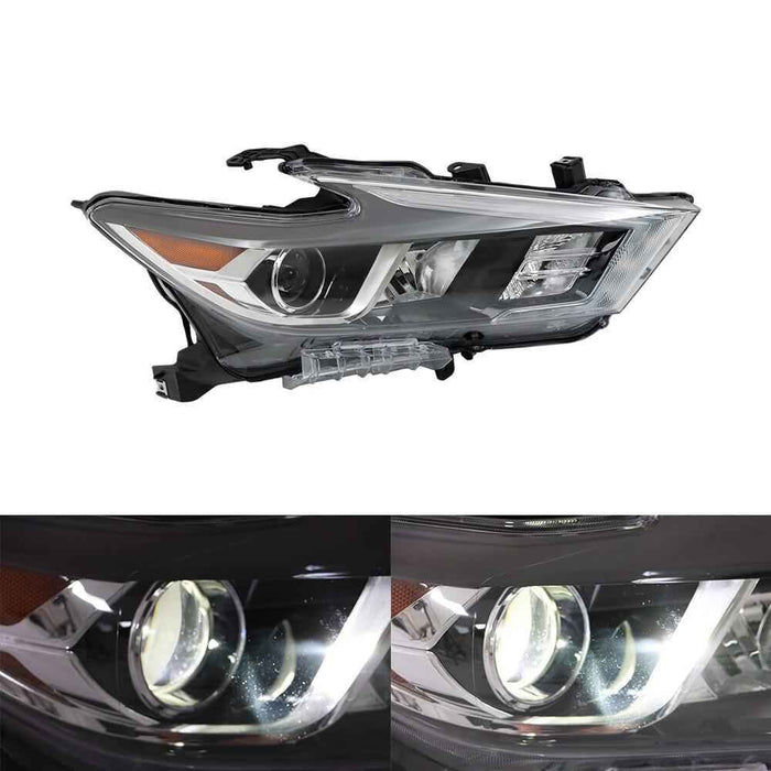 DURAFORCE Headlight Headlamp For 2016-2018 Nissan Maxima W/O Bulbs Driver&Passenger Side