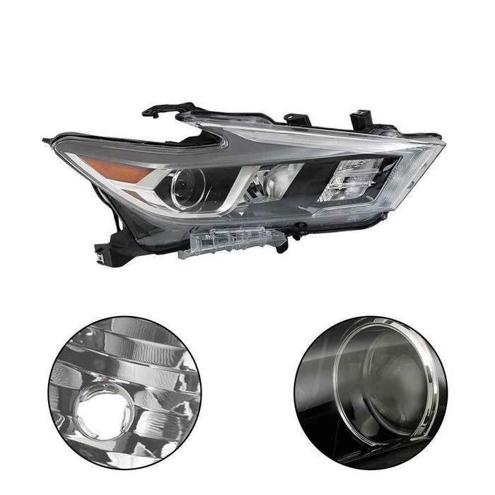 DURAFORCE Headlight Headlamp For 2016-2018 Nissan Maxima W/O Bulbs Driver&Passenger Side
