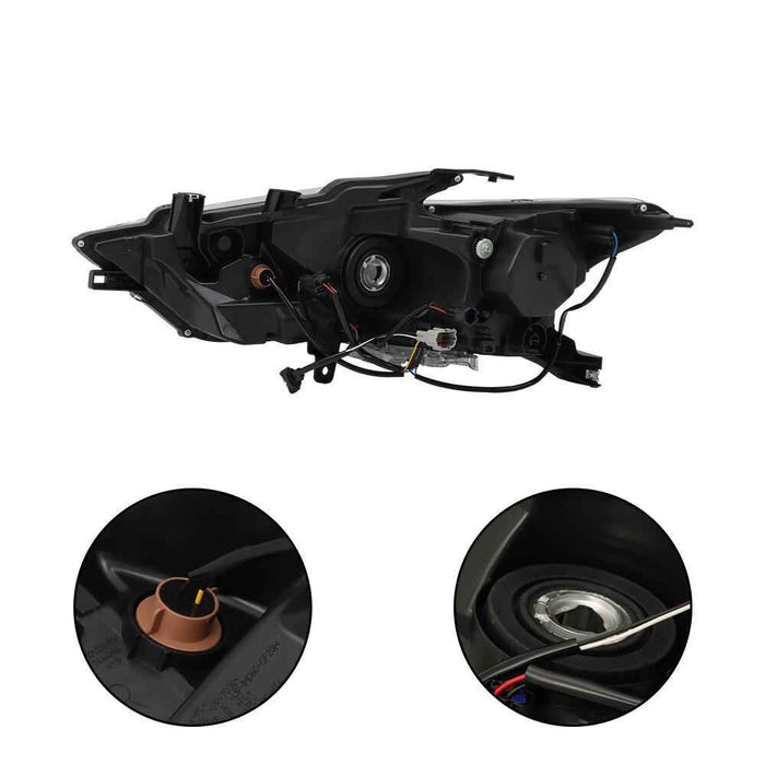 DURAFORCE Headlight Headlamp For 2016-2018 Nissan Maxima W/O Bulbs Driver&Passenger Side