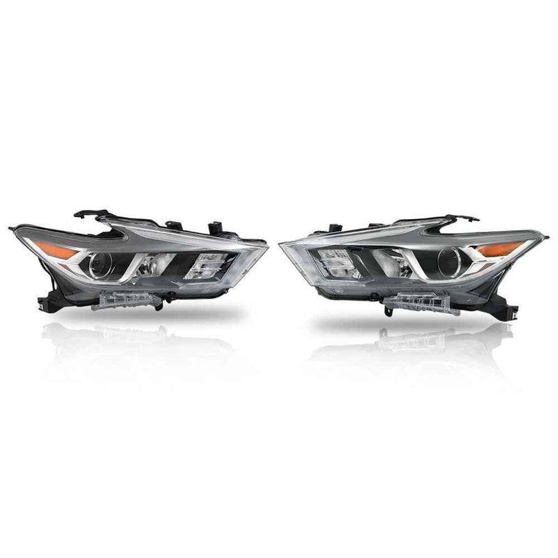 DURAFORCE Headlight Headlamp For 2016-2018 Nissan Maxima W/O Bulbs Driver&Passenger Side