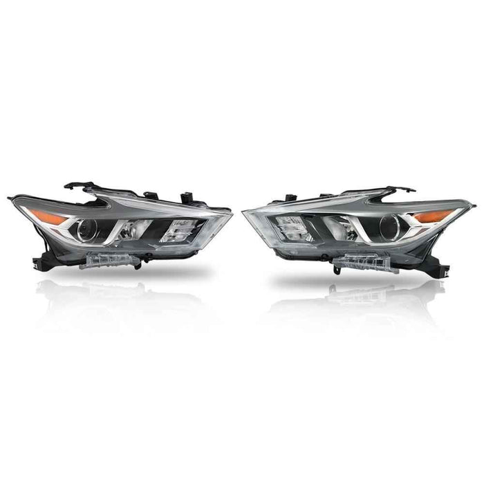 DURAFORCE Headlight Headlamp For 2016-2018 Nissan Maxima W/O Bulbs Driver&Passenger Side