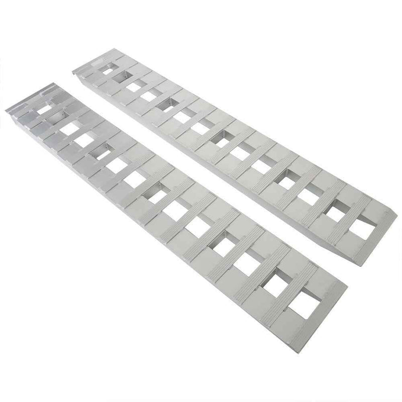 DURAFORCE NEW 84" x14" Aluminum Ramps 2 Pcs 6000Lbs Car Trailer Truck Hook End