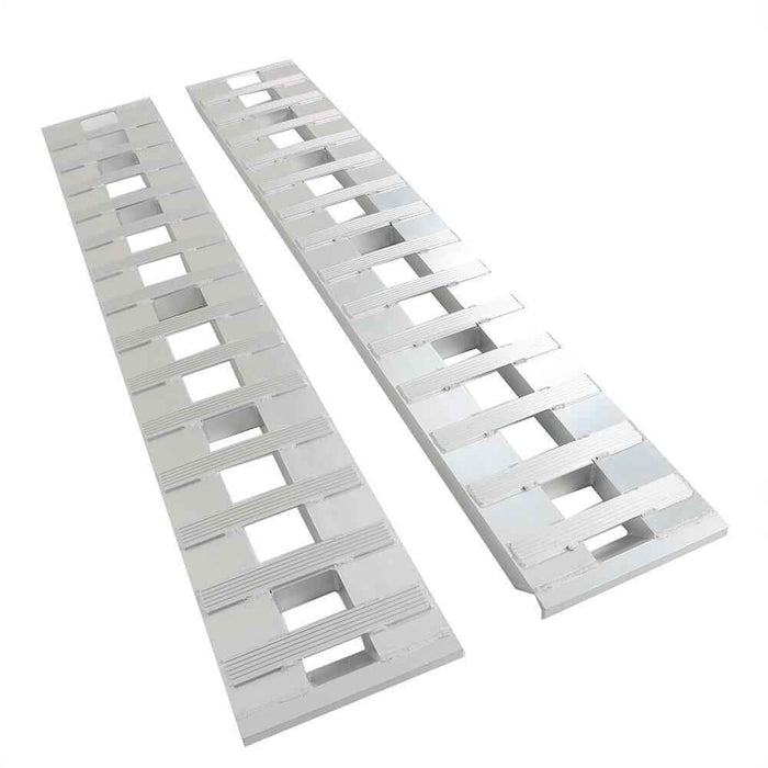 DURAFORCE NEW 84" x14" Aluminum Ramps 2 Pcs 6000Lbs Car Trailer Truck Hook End