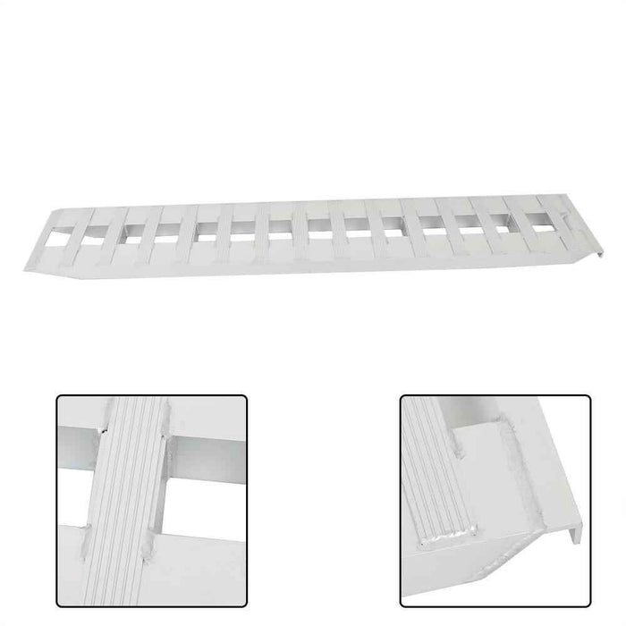 DURAFORCE NEW 84" x14" Aluminum Ramps 2 Pcs 6000Lbs Car Trailer Truck Hook End
