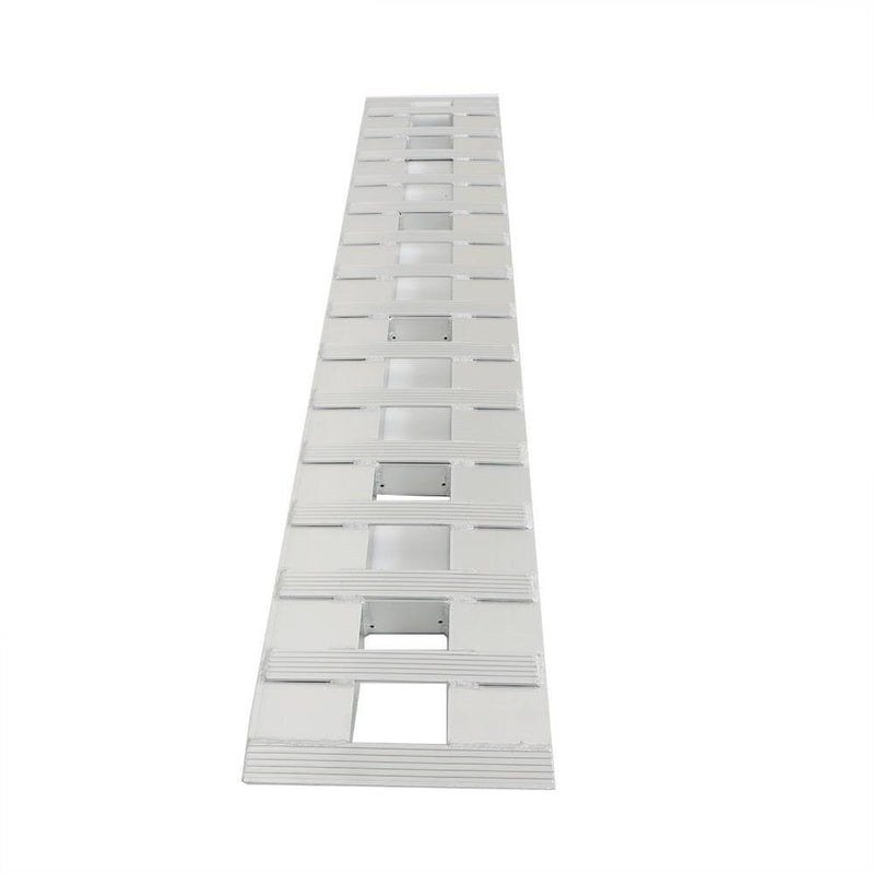 DURAFORCE NEW 84" x14" Aluminum Ramps 2 Pcs 6000Lbs Car Trailer Truck Hook End
