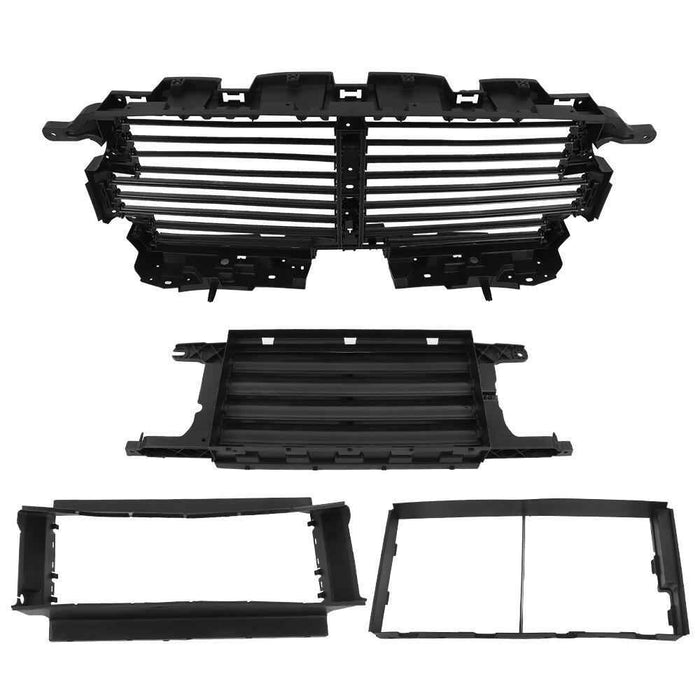 DURAFORCE Upper＋Lower Radiator Grille Shutter Assembly W/o Motor Fit For 18-20 Ford F150