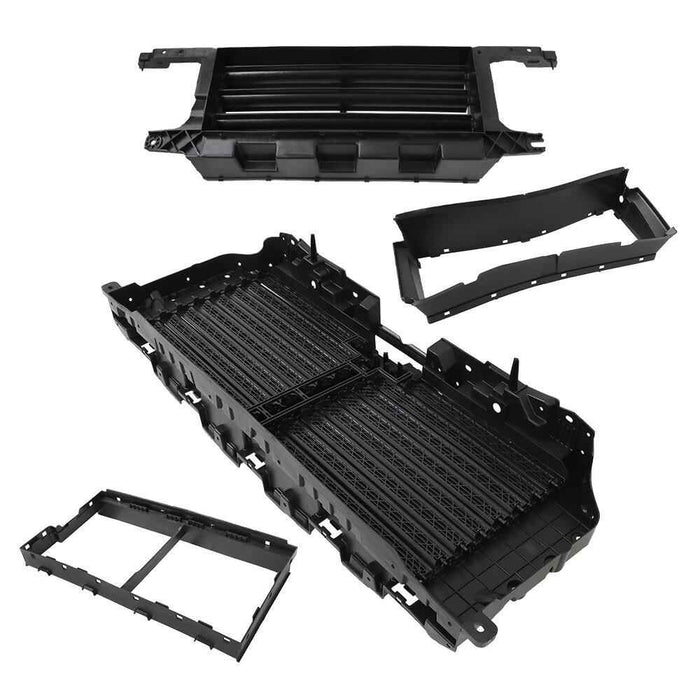 DURAFORCE Fit For 21-23 Ford F150 Upper＋Lower Radiator Grille Shutter Assembly W/o Motor
