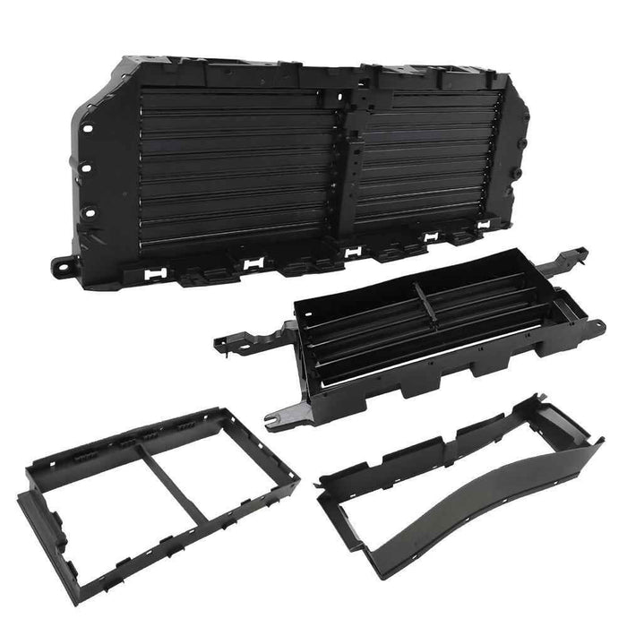DURAFORCE Fit For 21-23 Ford F150 Upper＋Lower Radiator Grille Shutter Assembly W/o Motor