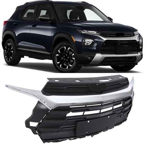 DURAFORCE Bumper Grill Grille Chrome Front Upper For Chevrolet Trailblazer 2021 2022 2023
