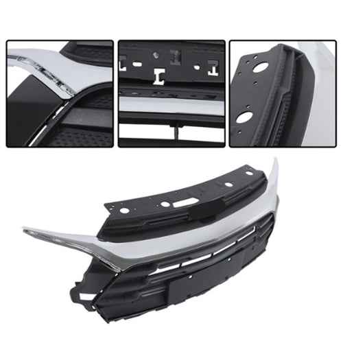 DURAFORCE Bumper Grill Grille Chrome Front Upper For Chevrolet Trailblazer 2021 2022 2023