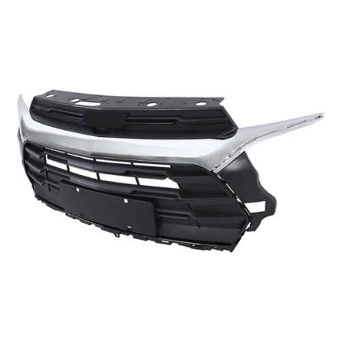 DURAFORCE Bumper Grill Grille Chrome Front Upper For Chevrolet Trailblazer 2021 2022 2023