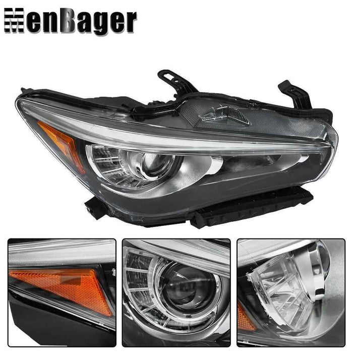 DURAFORCE For 2014-2016-2022 Infiniti Q50 Right Side FULL LED Projector Headlight NO AFS