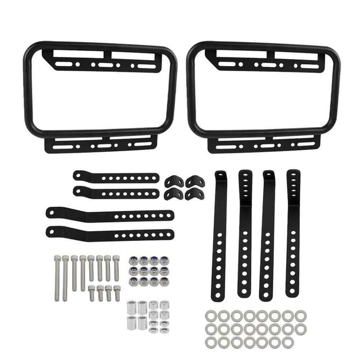 DURAFORCE 2×Silver 36L Hard Side Saddlebag Box Trunk Tour motorcycle panniers Side Case