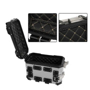 DURAFORCE 2×Silver 36L Hard Side Saddlebag Box Trunk Tour motorcycle panniers Side Case