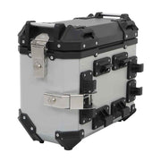 DURAFORCE 2×Silver 36L Hard Side Saddlebag Box Trunk Tour motorcycle panniers Side Case