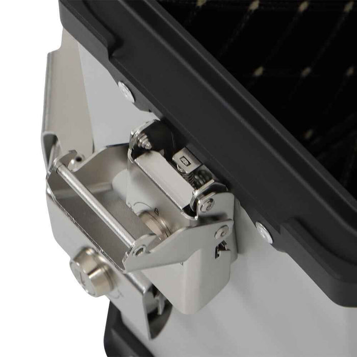 DURAFORCE 2×Silver 36L Hard Side Saddlebag Box Trunk Tour motorcycle panniers Side Case