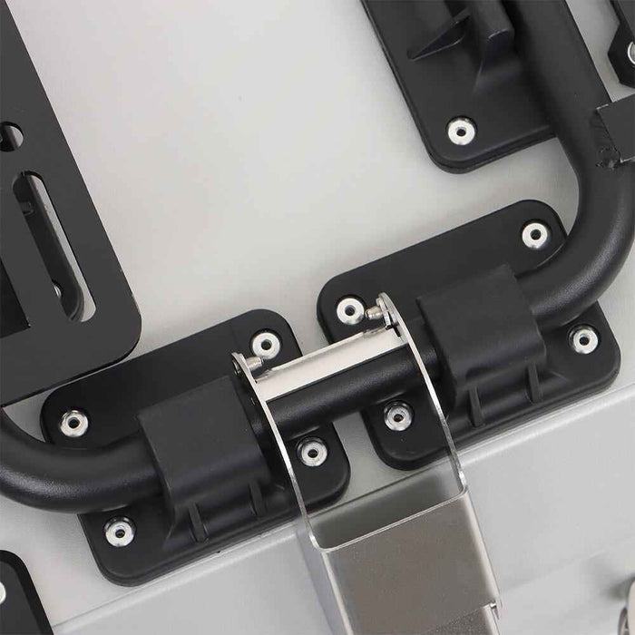 DURAFORCE 2×Silver 36L Hard Side Saddlebag Box Trunk Tour motorcycle panniers Side Case