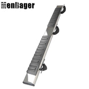 DURAFORCE Black Silver Side Steps Running Boards 6" For 2019-2024 Dodge Ram 1500 Crew Cab