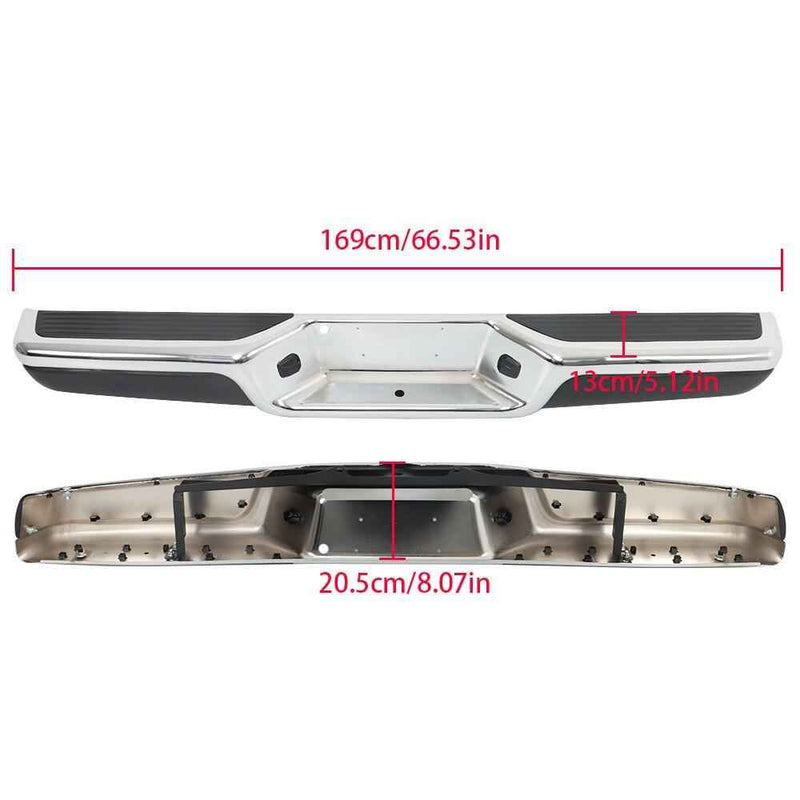 DURAFORCE For Dakota 1997-2004 Rear Step Bumper Assembly Chrome Steel CH1103103