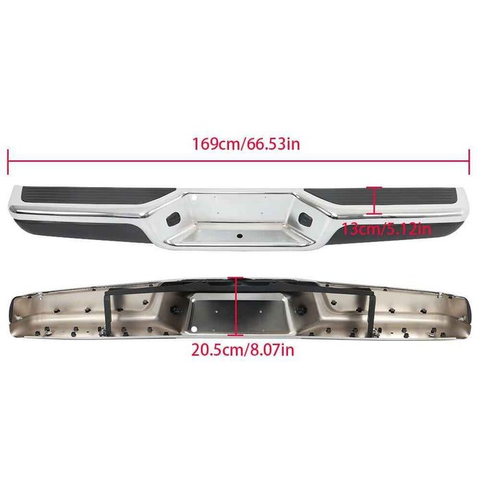 DURAFORCE For Dakota 1997-2004 Rear Step Bumper Assembly Chrome Steel CH1103103