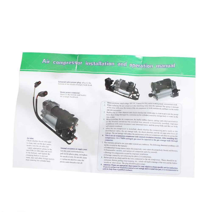 DURAFORCE Air Suspension Compressor Pump For 2011-2020 Jeep Grand Cherokee Laredo Overland