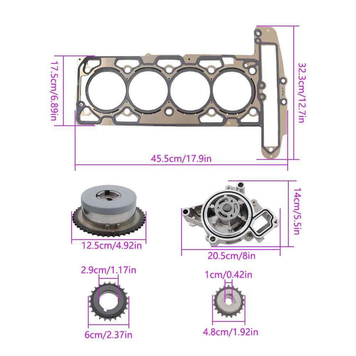 DURAFORCE For 2008-15 Chevy Equinox GMC Buick Timing Chain Kit Camshaft Lifters Rockers