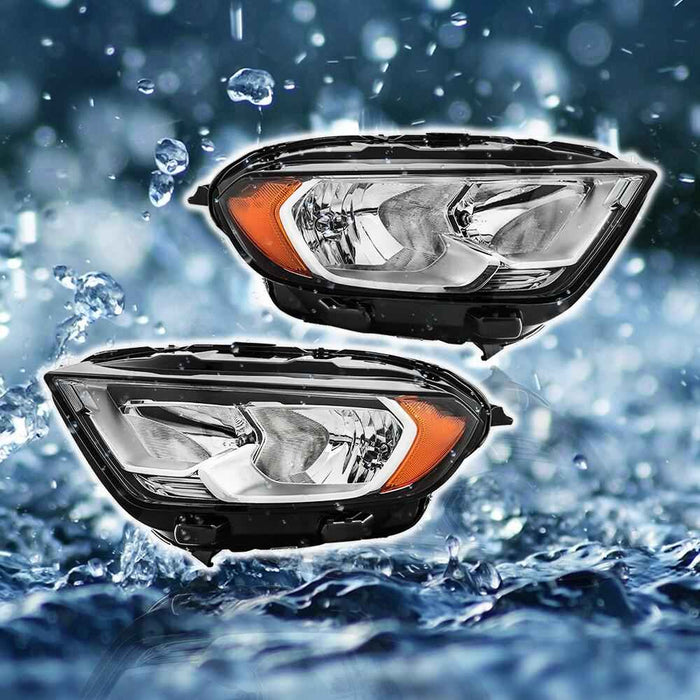 DURAFORCE Left&Right Headlight Headlamp w/o Projector Halogen For 2018-2022 Ford EcoSport