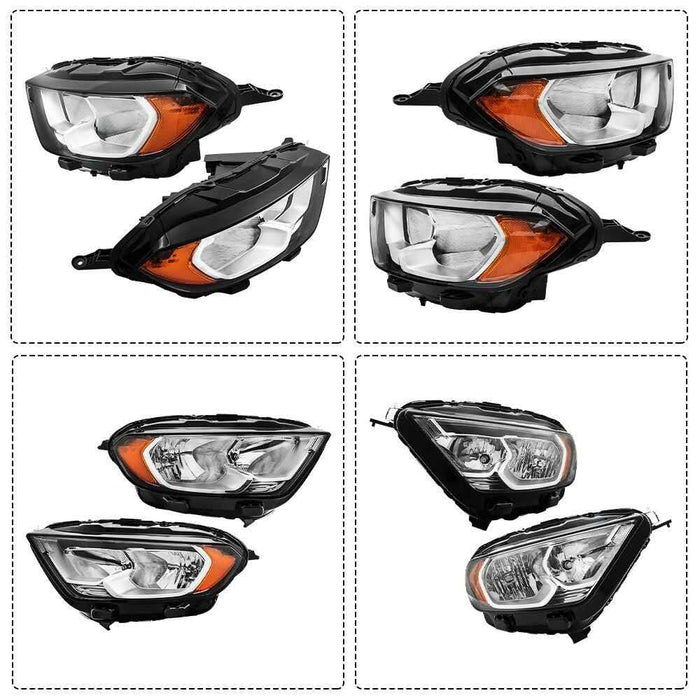 DURAFORCE Left&Right Headlight Headlamp w/o Projector Halogen For 2018-2022 Ford EcoSport