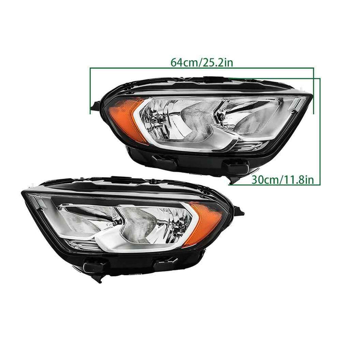 DURAFORCE Left&Right Headlight Headlamp w/o Projector Halogen For 2018-2022 Ford EcoSport