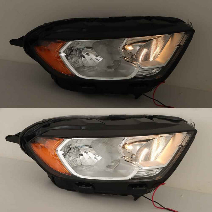 DURAFORCE Left&Right Headlight Headlamp w/o Projector Halogen For 2018-2022 Ford EcoSport