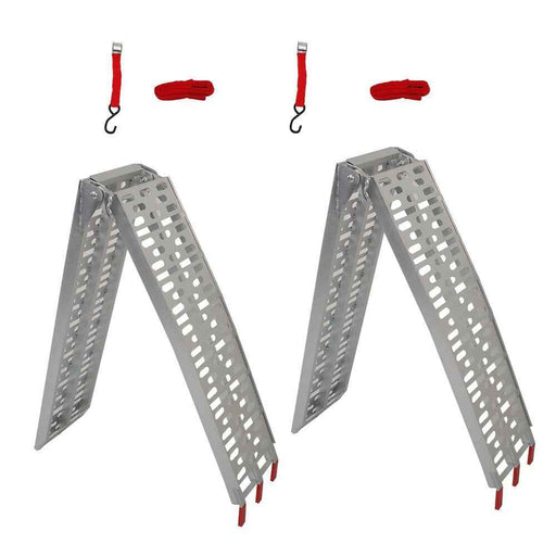 DURAFORCE ATV UTV 7.5' Aluminum Folding Loading Ramps For Truck Motorcycle Lawn Mower 2pcs