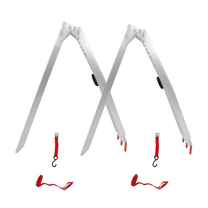 DURAFORCE ATV UTV 7.5' Aluminum Folding Loading Ramps For Truck Motorcycle Lawn Mower 2pcs