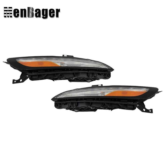 DURAFORCE For 2014-2018 Jeep Cherokee Pair Halogen Headlight Assembly w/LED DRL/Ballast